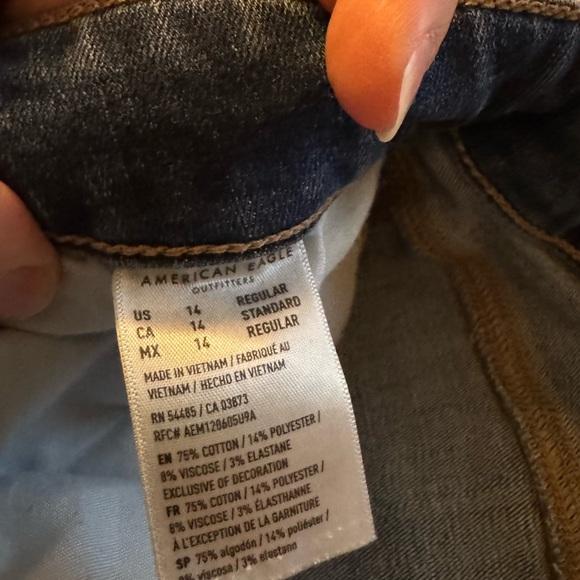 Dark Indigo Women's American Eagle Skinny Jeans - Picture 4 of 5